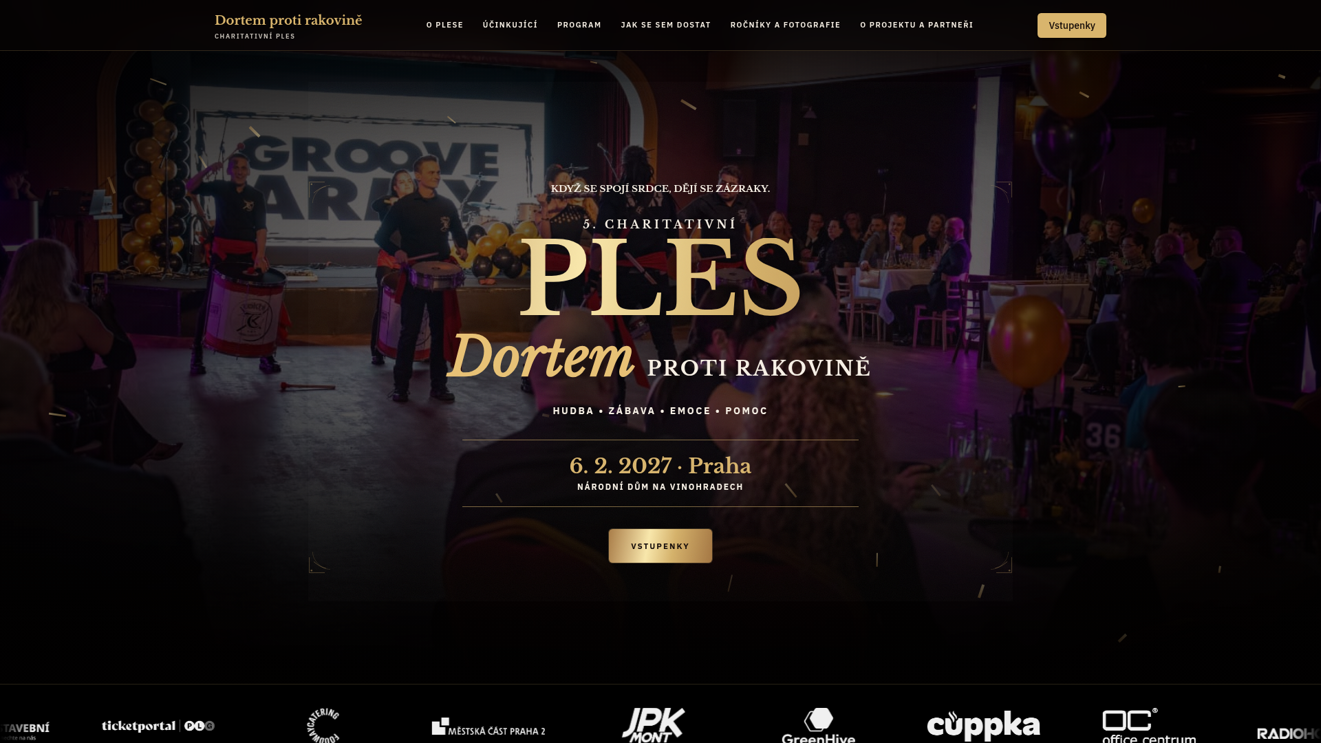 Náhled webu Ples Dortem proti rakovině